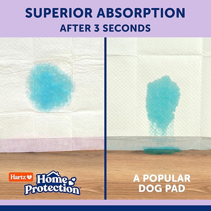 Hartz Home Protection Super Absorbent Odor Eliminating Lavender Scented No Leak Dog Pads, XXL 40 count