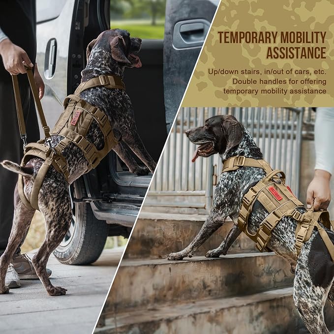 OneTigris Breathable Dog Lift Harness for Large Medium Sized Dogs, Dog Sing for Large Dogs Hind Leg Support, Dog Hip Support Brace Front Leg Vrace