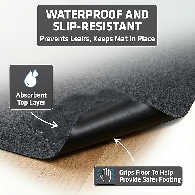 Drymate Jumbo XXL Potty Pad, Dog Playpen Mat Whelping (60x74), Super Absorbent, Waterproof, Slip-Resistant, Machine Washable, Reusable Puppy Pad for Training, Incontinence, Crate, Kennel (USA Made)