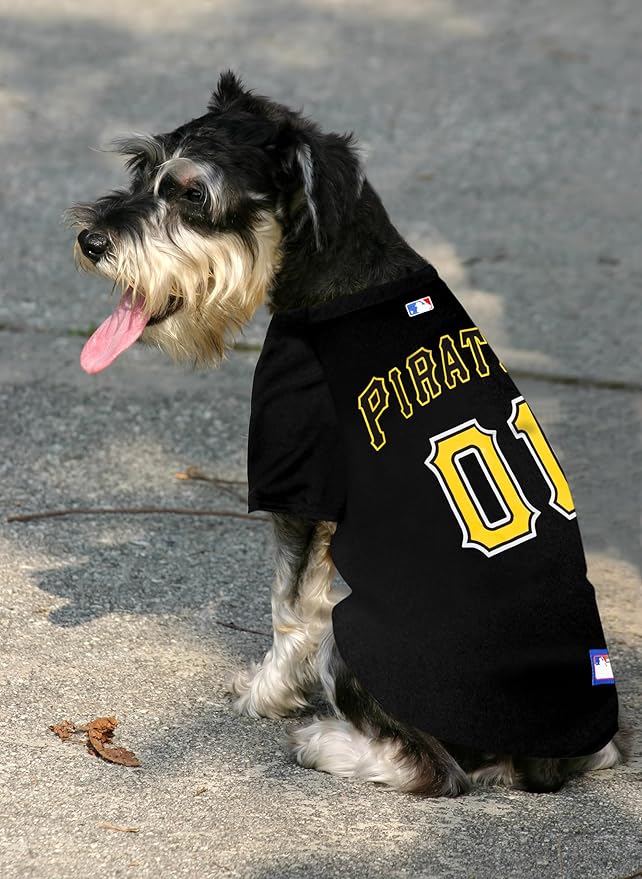 Official MLB Pittsburgh Pirates Pet Jersey for Dogs & Cats, Size Small - Stylish Baseball Jersey for Your Furry Fan- Show Off Team Spirit with The Perfect Fan Apparel Gear for Pet, Dog & Cat
