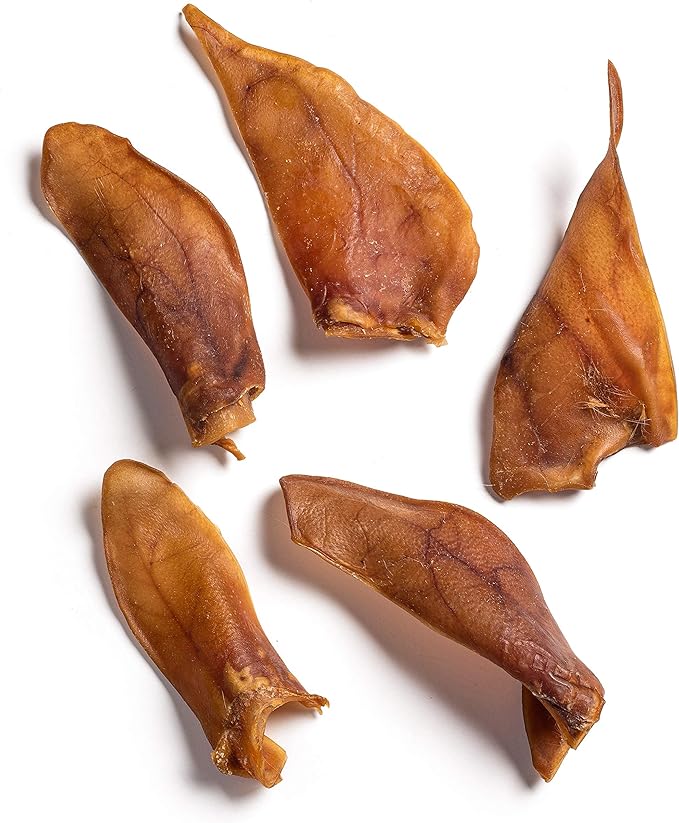 Jack&Pup Half Pig Ears for Dogs (18 Pack) - All Natural Single Ingredient Pigs Ears Halves - Premium Dog Ear Treat - Dog Chew Treats for Large and Small Breeds