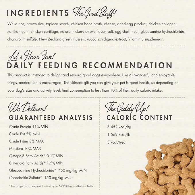Fromm Family Nutritionals Mobility Dog Treats - Perfect for Joint Integrity, Comfort, & Flexibility - Contains Glucosamine, Chondroitin, Eggshell Meal, & Green Lipped Mussels - Pack of (3) 6 oz Bags
