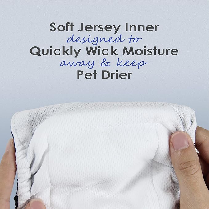 wegreeco Washable Male Dog Belly Band (Stylish Pattern)- Pack of 3 - Washable Male Dog Belly Wrap, Dog Diapers Male (Whale, S)