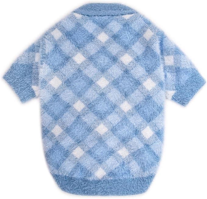 Dog Sweater, Sweaters for Small Dogs, Warm Soft Pet Clothes for Puppy, Medium Large Cat, Dogs Girl or Boy, Dog Shirt for Winter Christmas (Blue, X-Small)