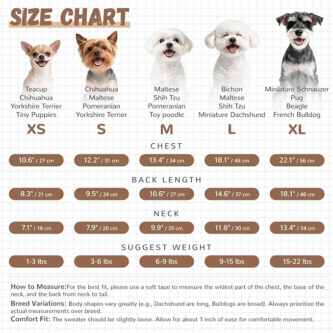 Small Dog Sweaters Cute Bear Dog Cardigans Clothes for Small Medium Dogs Boy Girl Puppy Cat Knitting Cardigan Outfits Dogs Autumn Coats Warm Pet Doggy Clothes Soft Knitwear Apparel (Beige,M)