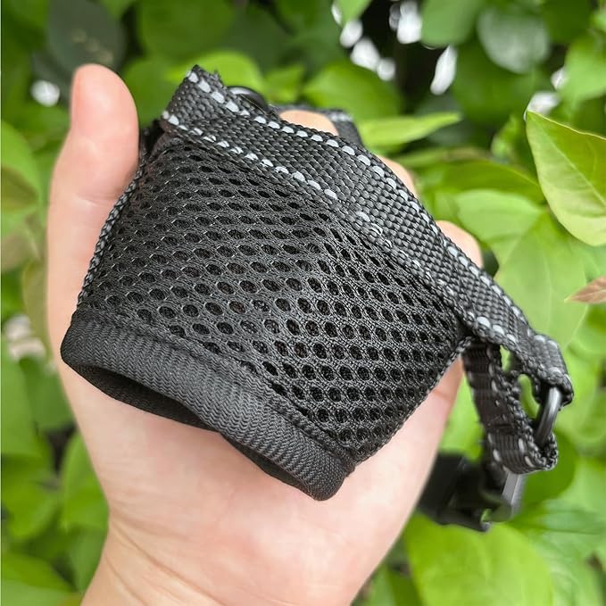 New Dog Muzzle for Small Dogs, to Prevent Biting, Soft Material with Reflective & Adjustable Strap, Breathable Mouth Guard for Biting Chewing Grooming, Allow Panting Drinking (Black, S Size)