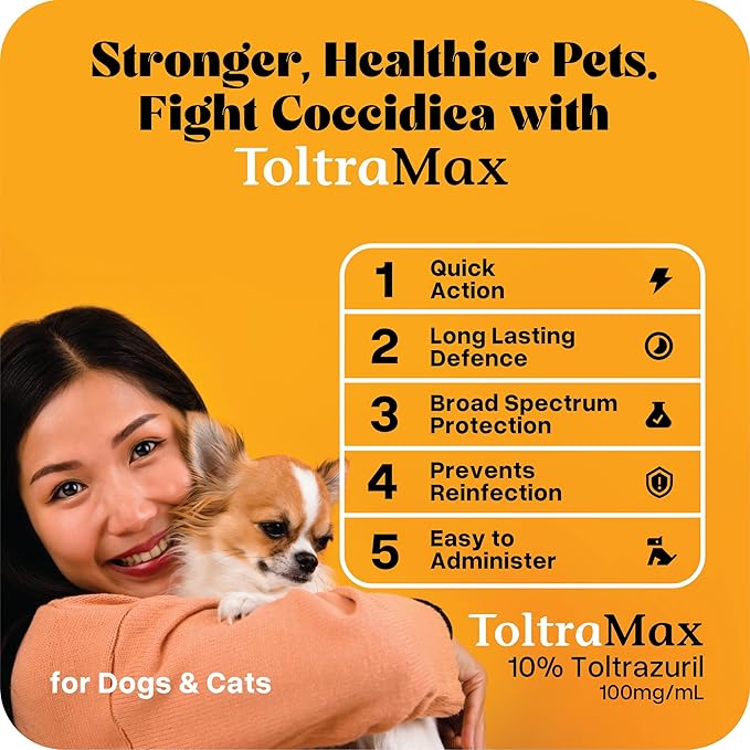 Toltrazuril 10.0% for Horses, Dogs, Cats, 500mL/16.9 Ounce, for Non-Food Chain Animals, Chicken