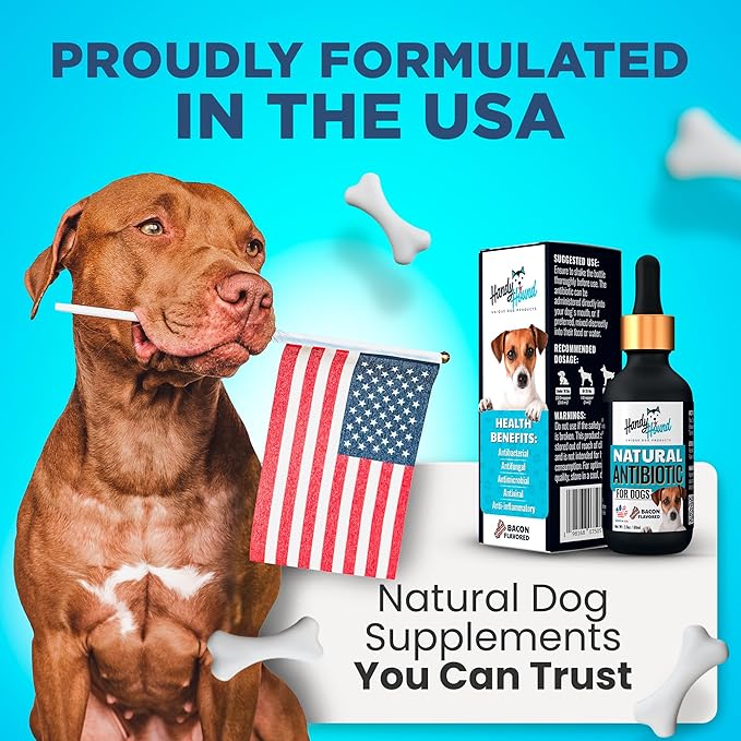 Natural Immune Support for Dogs - Herbal Supplement for Cough, Urinary Tract, Skin & Itch Support - Bacon Flavor (4 Oz)