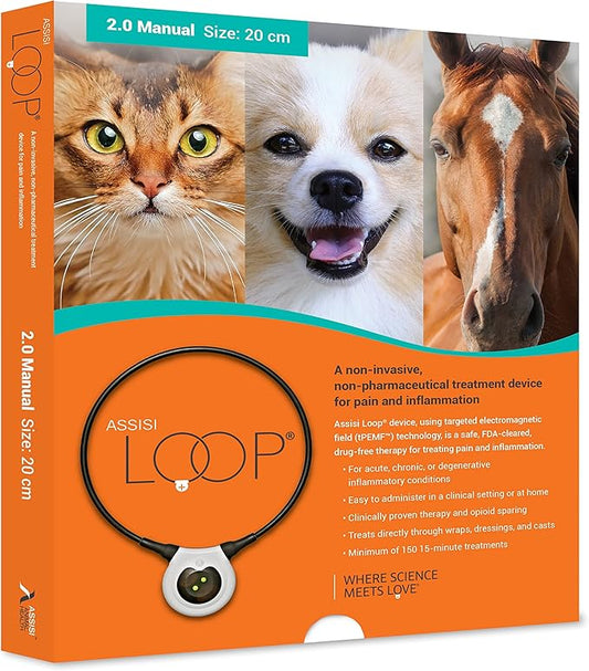 Assisi Loop 2.0 Manual tPEMF Device for Dogs, Cats, and Horses (20 cm)