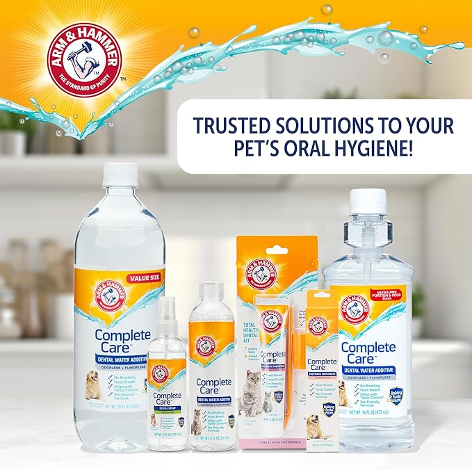 Arm & Hammer Complete Care Enzymatic Dog Toothpaste with Baking Soda and Calcium, Fluoride Free Formula for Plaque Tartar Control and Fresh Breath, Chicken Flavor, 6.2 Oz