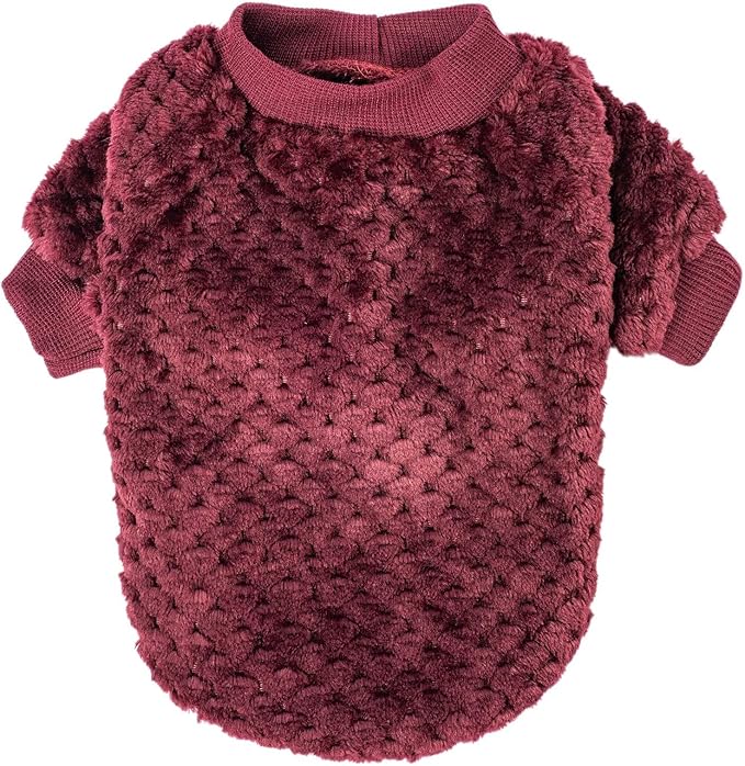 Dog Sweater, Sweaters for Small Dogs, 2, 3 Pack Warm Soft Pet Clothes for Puppy, Medium Large Cat, Dogs Girl or Boy, Dog Shirt for Winter Christmas (Pink+Purple+Red, Small)