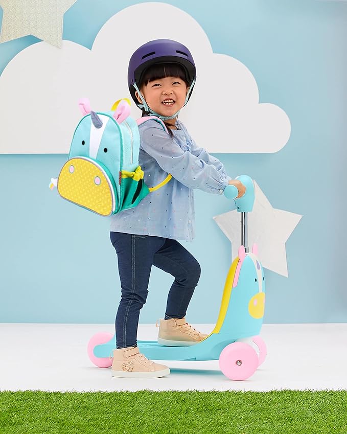 Skip Hop Kids 3-in-1 Baby Activity Push Walker & Ride On Scooter Toy, Unicorn | 3-in-1, Baby Activity, to