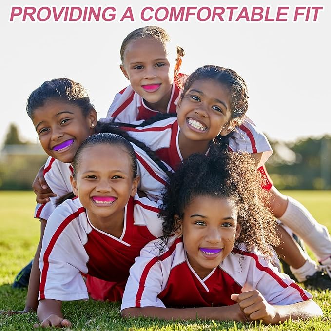 BBTO 6 Pcs Youth Kids Mouth Guard for Sports, Boys Girls Mouth Guard with Case, Mouthguard for Wrestling Boxing Basketball Hockey Football