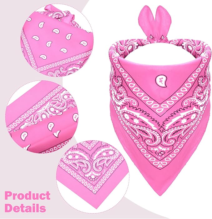 Fumwase Pet Cowboy Costume Halloween Costumes for Dogs Cat Puppy Hats with Bandana Scarf Cowboy Costume Accessories Dog Cat for Party Festival and Daily Wearing (Pink hat + Pink, Small)