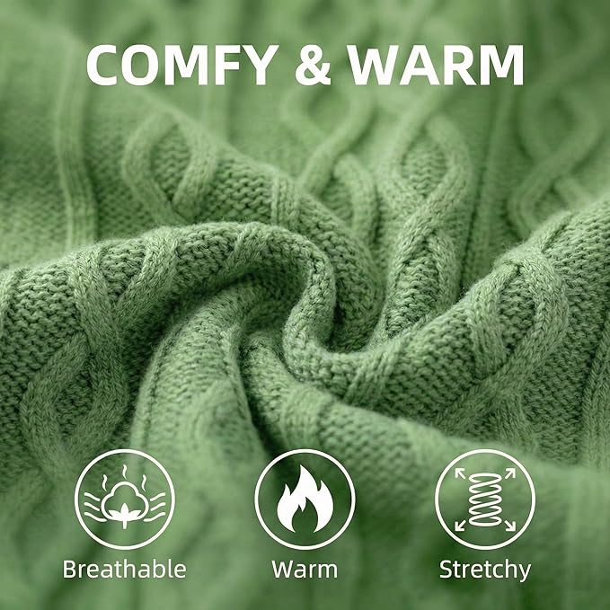Dog Pullover Sweater, Cold Weather Cable Knitwear, Warm Clothes for Chihuahua, Bulldog, Dachshund, Pug, Yorkie,Dog Outfits for Small Dogs Medium Dogs (Green XS)…