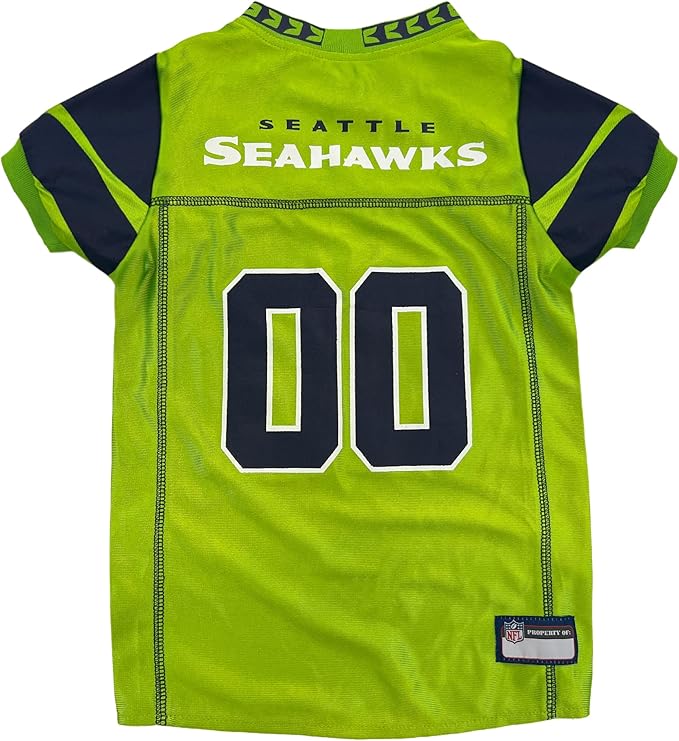 NFL Seattle Seahawks Color Rush Dog Jersey, Size: Small. Color Rush Jersey, Cool and Sporty Dog Shirt, Best Football Jersey Costume for Dogs & Cats. Licensed Jersey Shirt