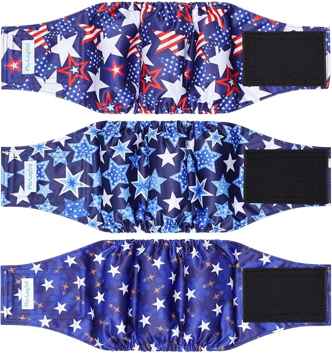 Paw Legend Washable Dogs Diapers Male Dog Belly Bands for Male Dogs Diapers Reusable Puppy & Doggie Diapers Male (3 Pack, X-Large)