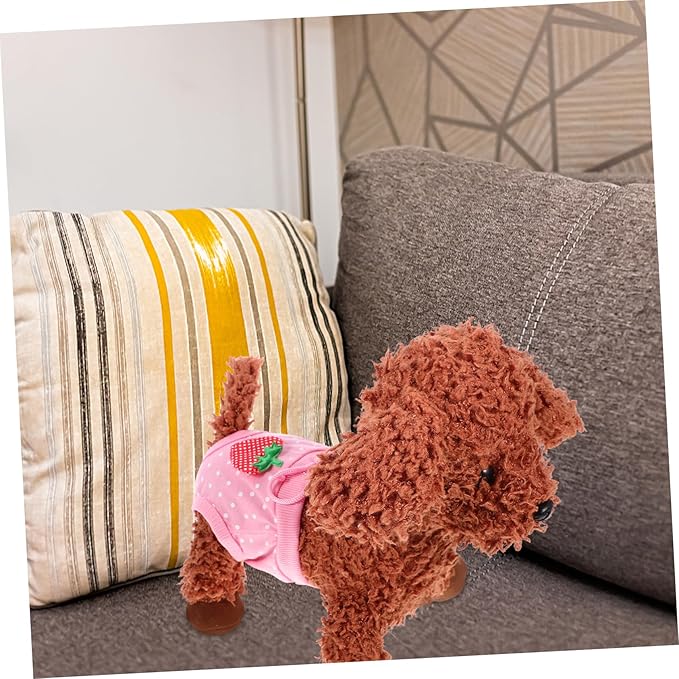 Milisten Pet Diaper Pants for Male Dogs Washable Strawberry Super Absorbent Comfortable for Heat