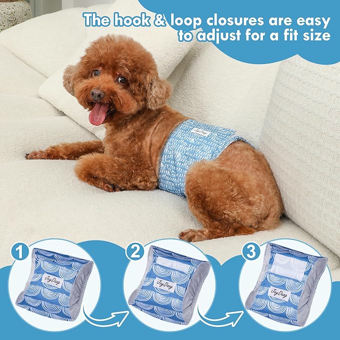 Reusable Dog Belly Bands for Male Dogs Diapers,5 Pack Premium Washable Dog Diapers Male Puppy Nappies Wrap,S