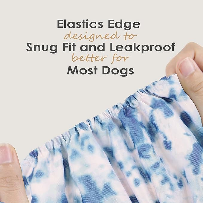 wegreeco Washable Male Dog Belly Band (Stylish Pattern)- Pack of 3 - Washable Male Dog Belly Wrap, Dog Diapers Male (Tie-dye, Ink, Small)