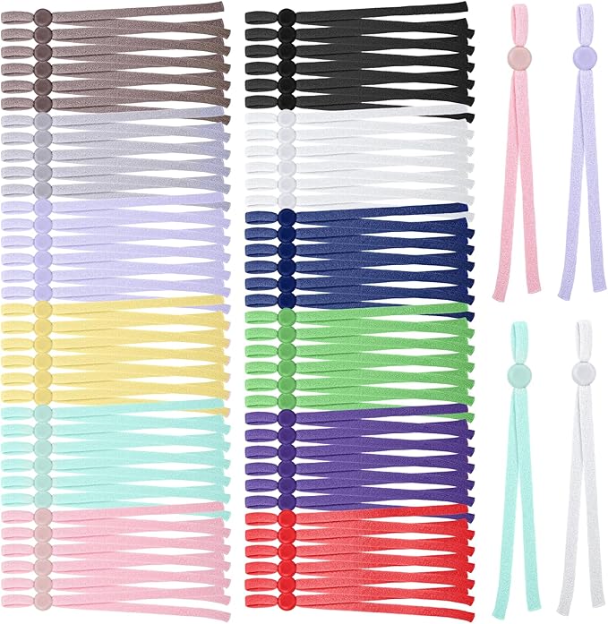 60PCS Stretchy Whelping Collars for Litter, Elastic Puppy Litter Collars Colored Whelping Identification Bands Adjustable Identification Loops for Newborn Puppies and Kittens 12 Colors (Small-3 Inch)