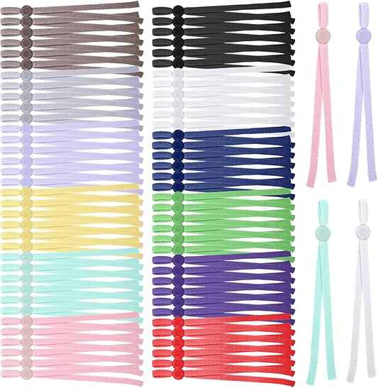 60PCS Stretchy Whelping Collars for Litter, Elastic Puppy Litter Collars Colored Whelping Identification Bands Adjustable Identification Loops for Newborn Puppies and Kittens 12 Colors (Small-3 Inch)
