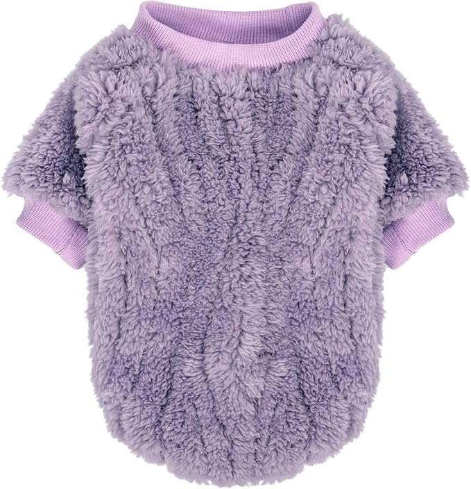 FabriCastle Dog Sweater, 3-Pack Dog Clothes & Coat, Pet Jacket for Small or Medium Dogs Boy or Girl, Soft and Warm Cat Sweaters Doggy Apparel Costumes Christmas (Lavender,Pink,Butter Yellow, Small)