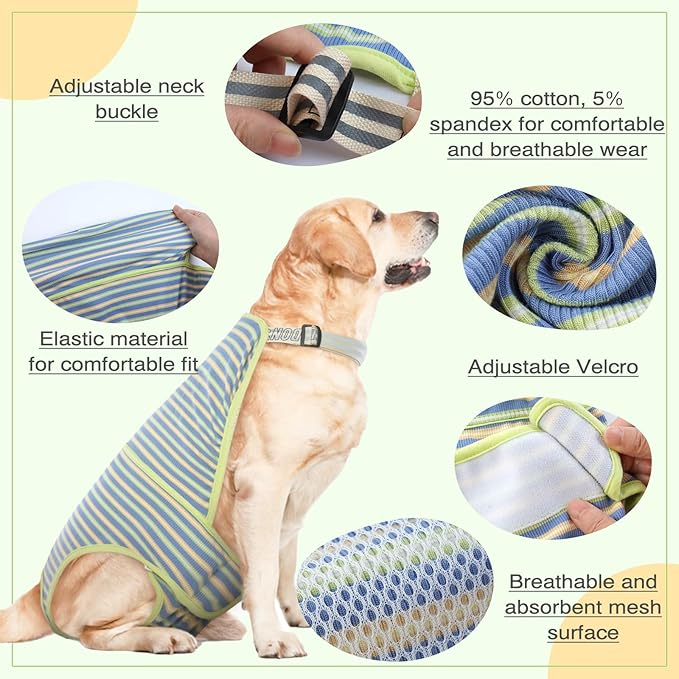 Dog Diapers Female,Female Dog Diapers for Heat Large Dogs, Washable Onesie Sanitary Pantie with Adjustable Suspender Washable, Reusable Period Panties Doggie Diaper, L
