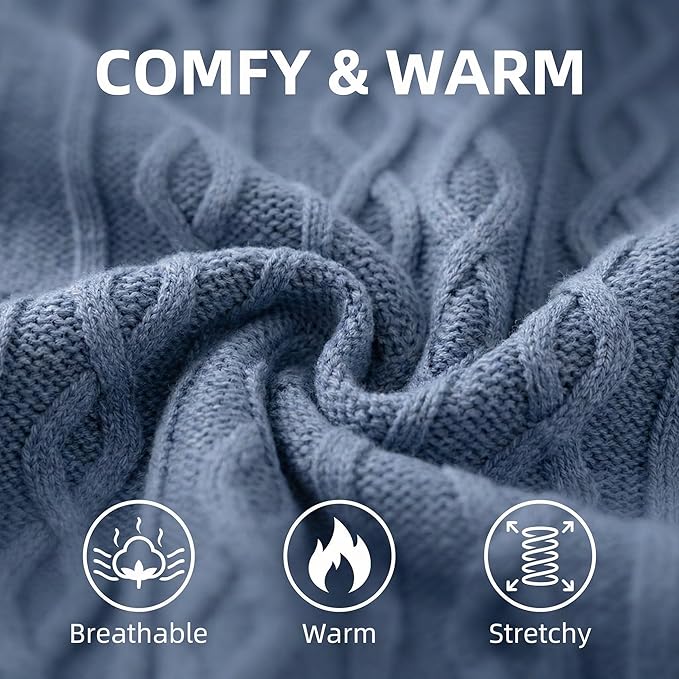 Small Dog Clothes, Warm Dog Pullover Sweater, Cold Weather Cable Knitwear for Chihuahua, Bulldog, Dachshund, Pug, Yorkie, Outfits for Small Dogs (Dark Blue XS)