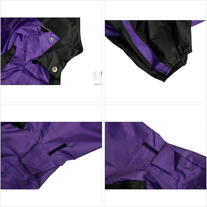 Lovelonglong Dog Hooded Raincoat, Small Dog Rain Jacket Poncho Waterproof Clothes with Hood Breathable 4 Feet Four Legs Rain Coats for Small Medium Large Pet Dogs Purple XS