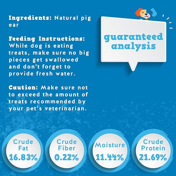 Jack&Pup Pig Ears Slivers (2Lb) - All Natural Single Ingredient Pork Strips Dog Treats, Excellent Rawhide Alternative, Dog Chews for Large and Small Dogs (2Lb)