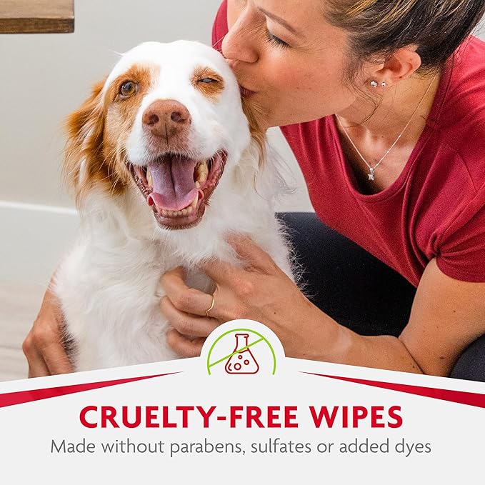 Furminator DeShedding Grooming Wipes for Dogs Refresh and Deodorize Coat Without Bathing, 100 Count
