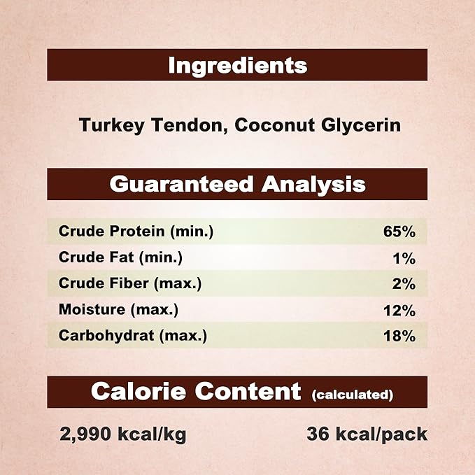 A Freschi srl Turkey Tendons for Dogs, USA-Sourced, Healthy Dog Treats, Rawhide-Free Puppy Chews, Long Lasting, All Natural, Hypoallergenic Dog Treats for Small Breeds, 4 Count Pack Pretzel (S)
