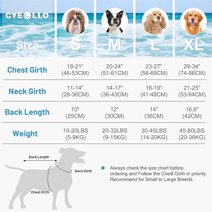 cyeollo Dog Life Jacket Ripstop Dog Life Vest, Pet Safety Vest with Rescue Hadle for Swimming Boating, Reflective Lifejackets with Front Float for Small Medium Large Dogs, Tie Dye Orange M