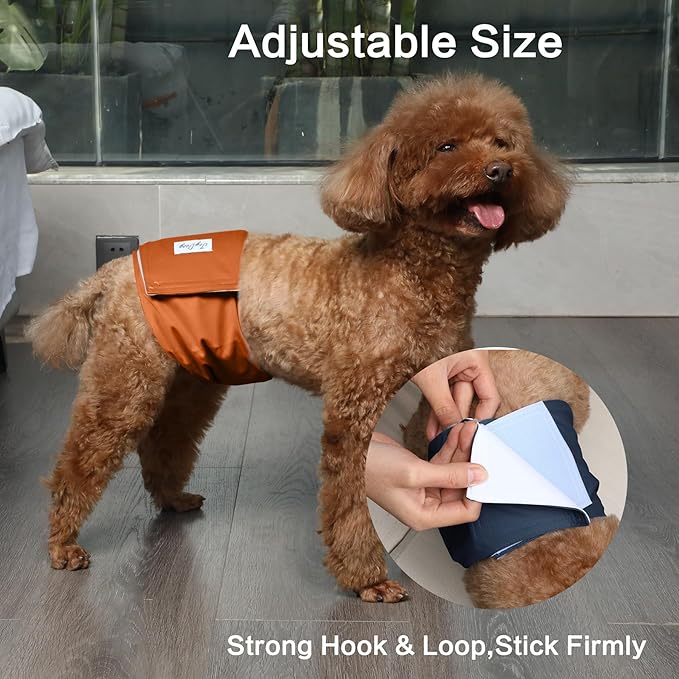Reusable Dog Belly Bands for Male Dogs Diapers,5 Pack Premium Washable Dog Diapers Male Doggie Nappies Wrap,XL