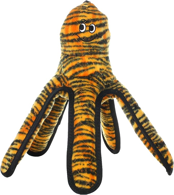 TUFFY - World's Tuffest Soft Dog Toy - MEGA -Multiple Layers. Made Durable, Strong & Tough. Interactive Play (Tug, Toss & Fetch). Machine Washable & Floats (Octopus, Large 2 Pack)