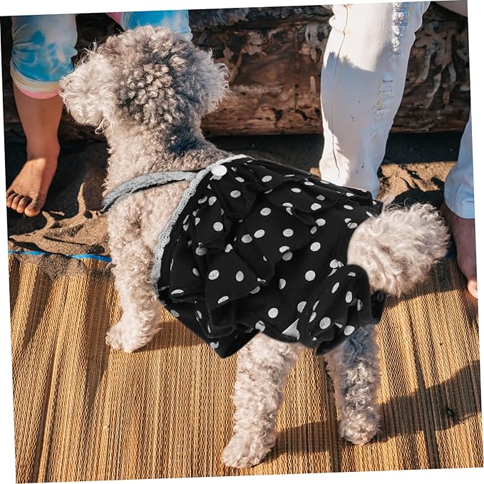 BESPORTBLE Female Dog Physiological Pant Pet Diaper for Heat and Incontinence Protection Washable Reusable Black XL Dog Pants to Prevent Mating and Maintain Cleanliness