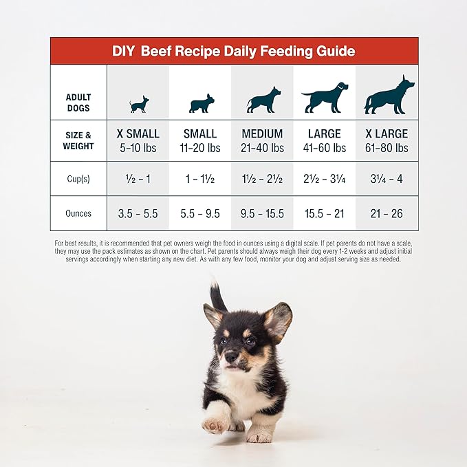 DIY Human Quality Dog Food - Beef and Russet Potato Recipe (129 Grams)