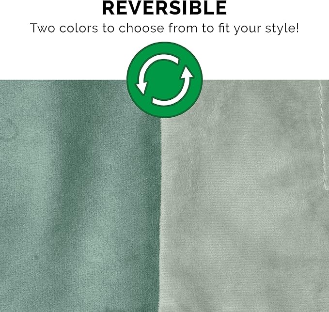 Furhaven Waterproof Throw Blanket for Dogs & Indoor Cats, Washable - Two-Tone Luxe Velvet Dog Blanket - Celadon Green, Extra Large/XL