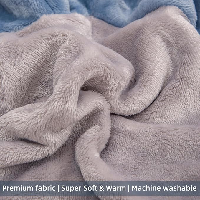FabriCastle Dog Hoodie Sweater for Small Dogs Boy and Girl, Dog Clothes S XS XXS Puppy Sweatshirt, Pet Outfit, Cat Clothing Super Soft Warm Snap On Closure (Lightgrey-Blue, XX-Small)