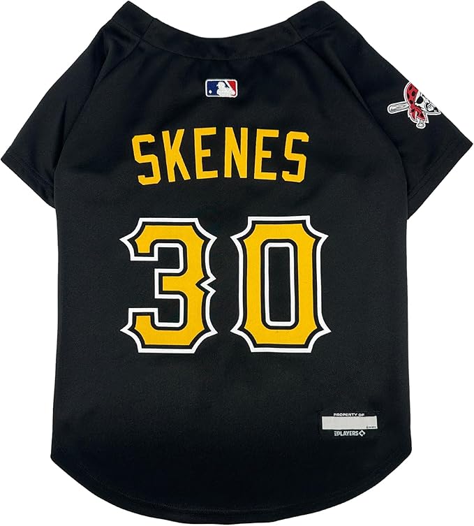 Pets First MLBPA Paul Skenes Player Jersey #30 Pet Jersey - MLB Pittsburgh Pirates Mesh Players, Size Large