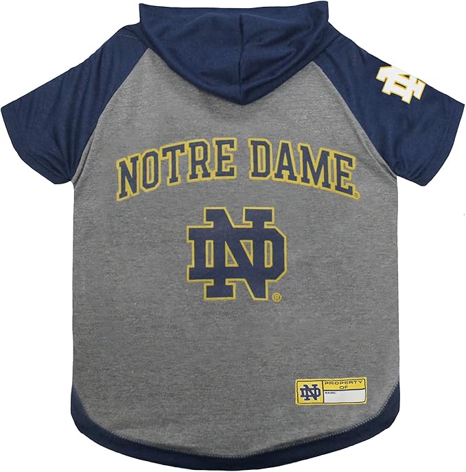 Pets First NCAA Notre Dame Fighting Irish Hoodie for Dogs & Cats | NCAA Basketball Licensed Dog Hoody Shirt, Large | Sports Hoody T-Shirt for Pets | Licensed Sporty Dog Shirt