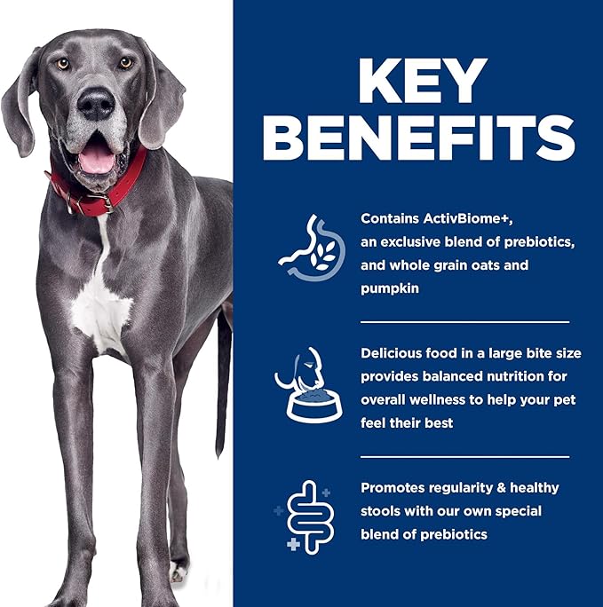 Hill's Science Diet Perfect Digestion Large Breed Adult Dry Dog Food 1-5, Prebiotics for Digestive Support, Chicken, Brown Rice, & Whole Oats, 22 lb. Bag