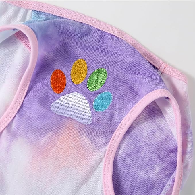 Dog Vest Summer Shirt Tie Dye Clothes Cool Breathable Cotton T-Shirt Large Dogs Boys Girls Shirt L