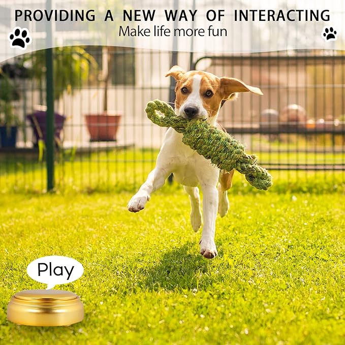 Jusocc Recordable Buttons | Pet Talking Button | Custom Sound Button | Easy Button for Dog or Cat Communication | Game Buzzer for Home Office Gifts (Including Batteries)