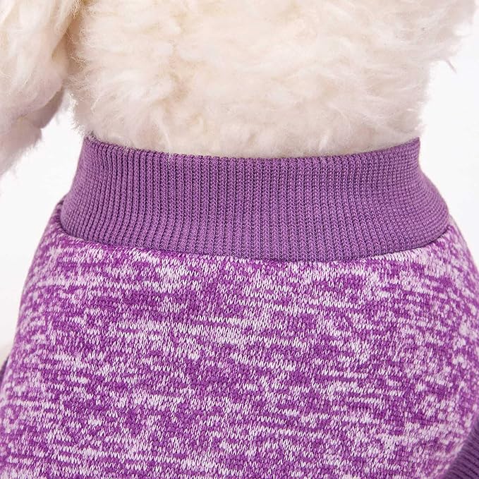 Dog Sweater, Dog Sweaters for Small Dogs, 2, 3 Pack Warm Soft Pet Clothes for Puppy, Medium Large Cat, Dogs Girl or Boy, Dog Shirt for Winter Christmas (Coat Pink+Purple, Large)