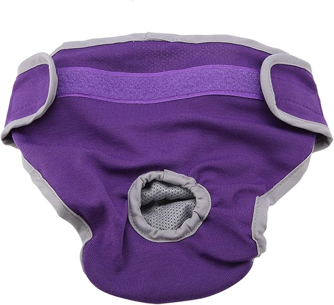 Yinhing Dog Female Physiological Pants Premium Polyester Underwear Pet Sanitary Diaper Elastic Band Hook Hoop Closure Small Medium Large Dogs (S)