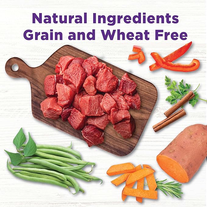 Wellness Bowl Boosters Hearty Toppers, Wet Dog Food Topper for Small, Medium, & Large Breeds, Grain Free, Natural, Beef & Green Beans in Broth, 5.5 Ounce Pouch (Pack of 12)