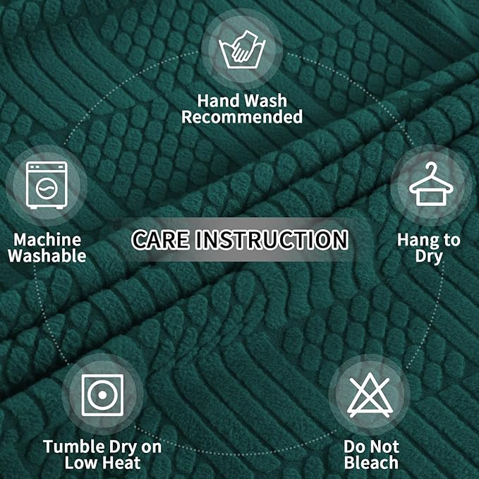 Easy-Going Waterproof Couch Cushion Covers for Couches and Sofas, Stretch Jacquard Sofa Seat Cover Replacement for Dogs, Pets & Kids, Durable Furniture Protector for Chair Cushions, Emerrald Green