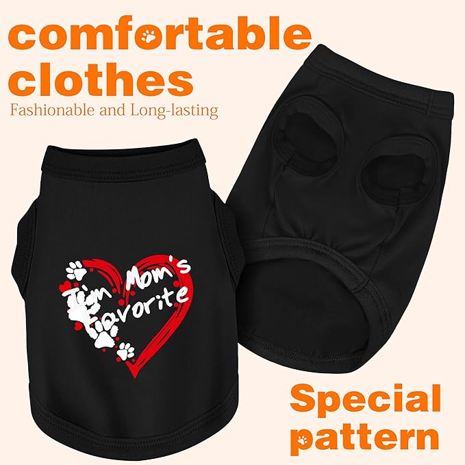 Discover Cozy Sleeveless Canine Wear: Soft, Lightweight, and Breathable Cotton Dog Shirt Featuring Heart and Paw Graphics. Vest Tank Top is Ideal for Small, Medium, and Large Breeds Dark Blue L